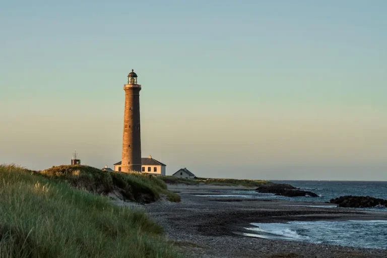 Skagen fyr. Ved en staycation og ferie hjemme