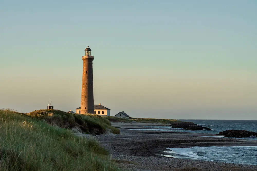 Skagen fyr. Ved en staycation og ferie hjemme