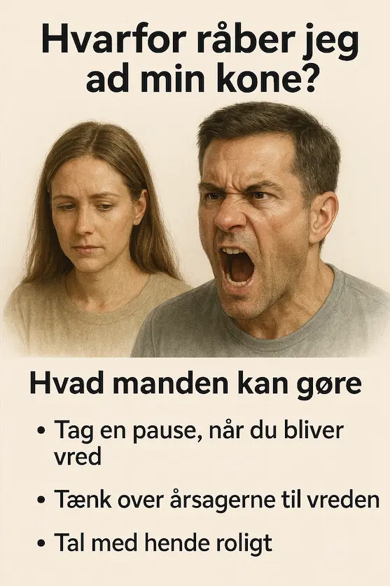 Infografik over hvad manden kan gøre hvis han råber af hende