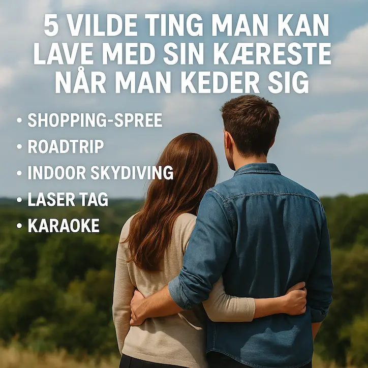 infografik over 5 ting man kan lave sammen som kærestepar når man keder sig
