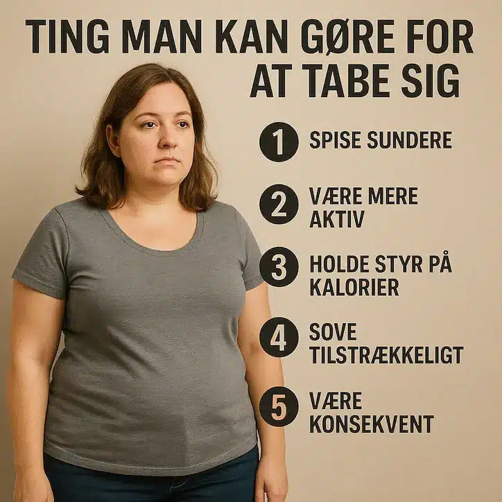 Infografik over 5 ting man kan gøre for at tabe sig