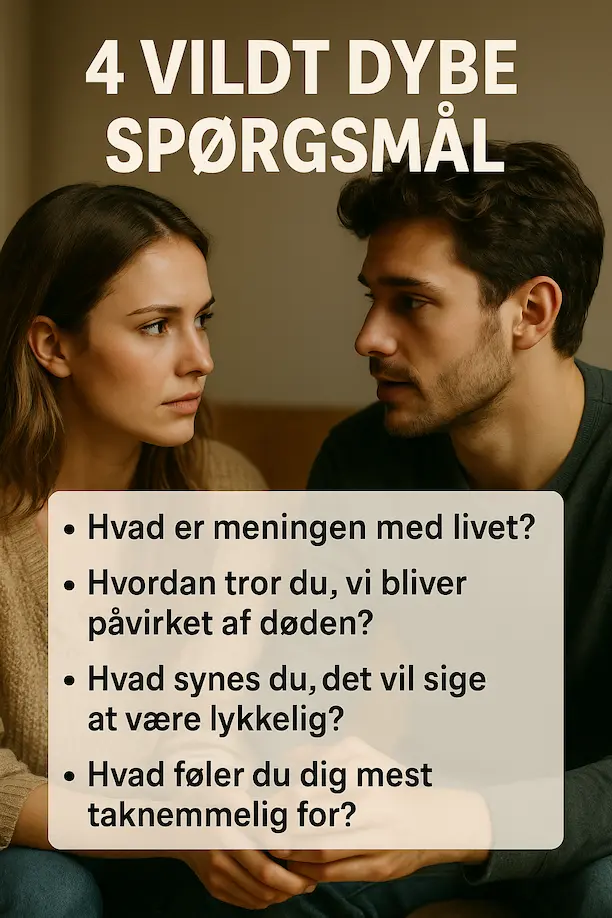 Infografik over 4 vildt dybe spørgsmål til ham