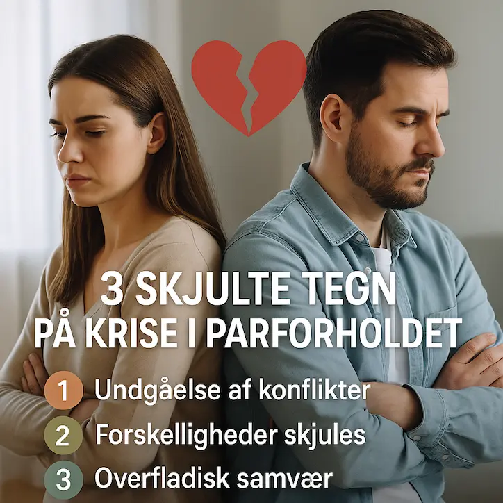infografik over 3 skjulte tegn på krise i parholdet