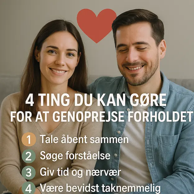 Infografik over 4 måder man kan redde parforholdet på