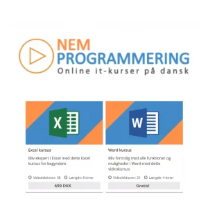Lær det hele online. NemProgrammering gør dig farlig foran skærmen