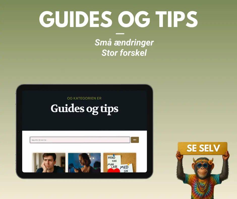 Guides og tips infografik