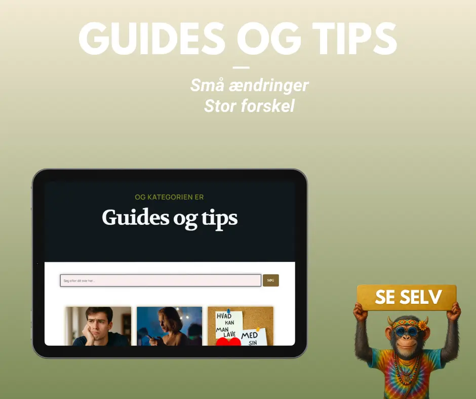 Guides og tips infografik for tlf