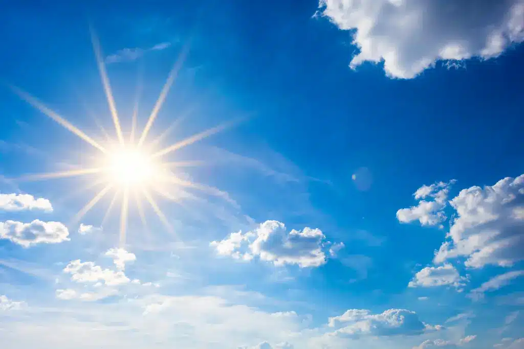 Billede af solen der er godt for ens naturlige boost af testosteron
