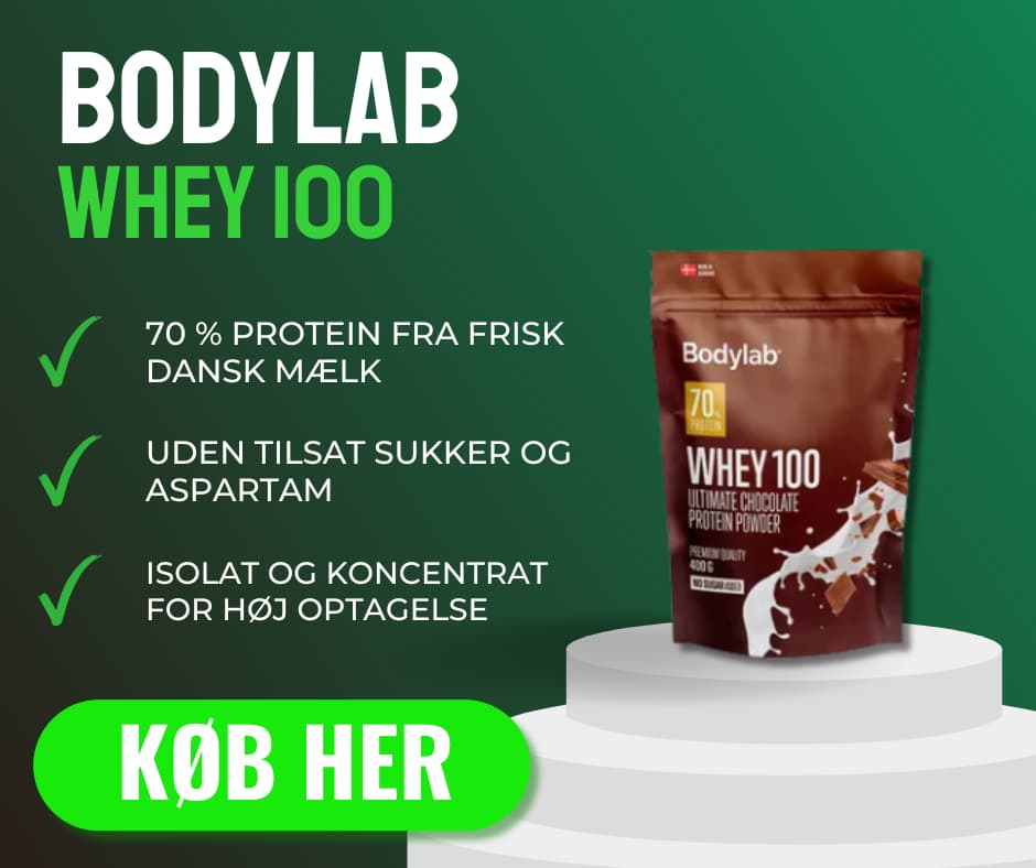 Infografik over den bedste protein i test. Her er valget på den bedste allround fra bodylab