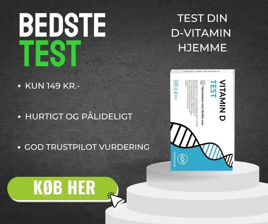 Infografik over de bedste hjemmetest for ens d-vitamin niveau