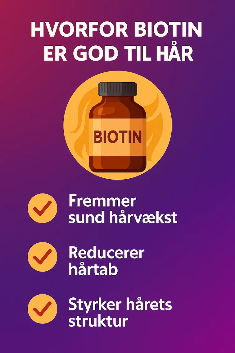 Infografik over hvorfor Biotin er godt for håret