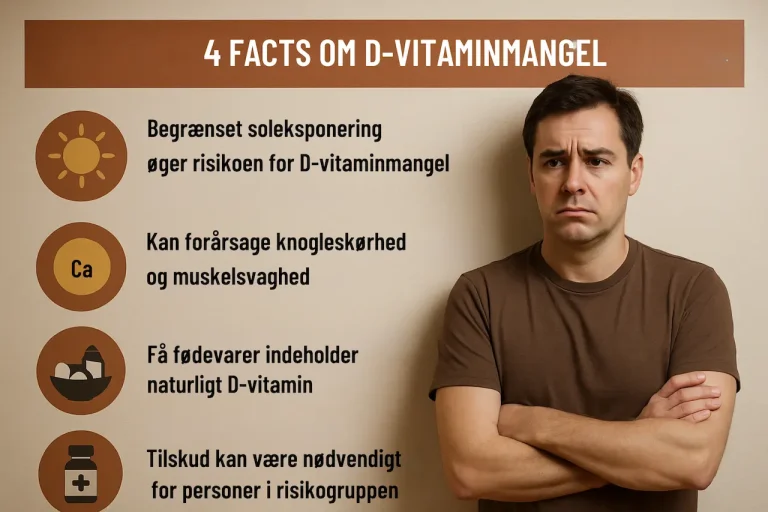 Infografik over 4 facts om D-vitaminmangel