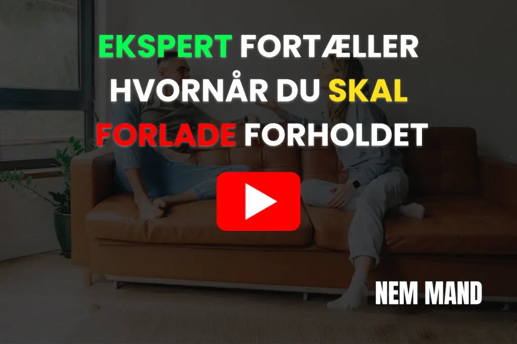 YouTube video der viser en parterapeut ekspert der fortæller hvornår det er på tide at forlade forholdet
