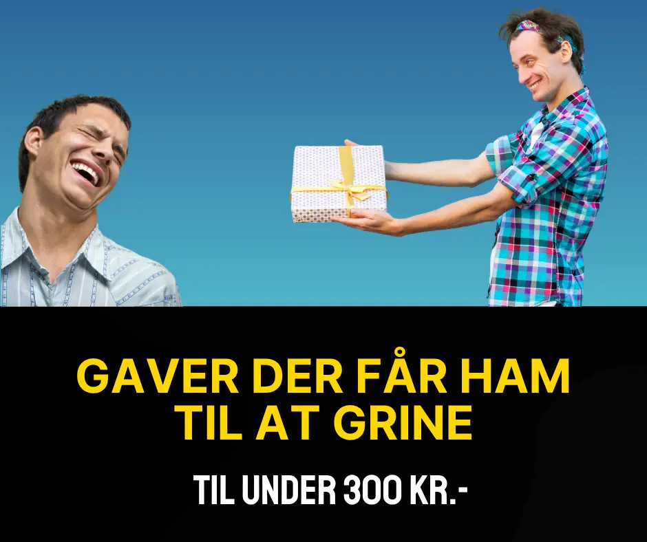 Gaver der får ham til at grine for under 300 kr,-