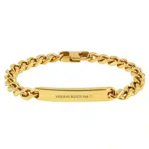 LEO Armbånd Giv en personlig gave til én du holder af. Vælg din helt egen tekst, som skal præges på armbåndet og overrask modtageren med en unik gave.