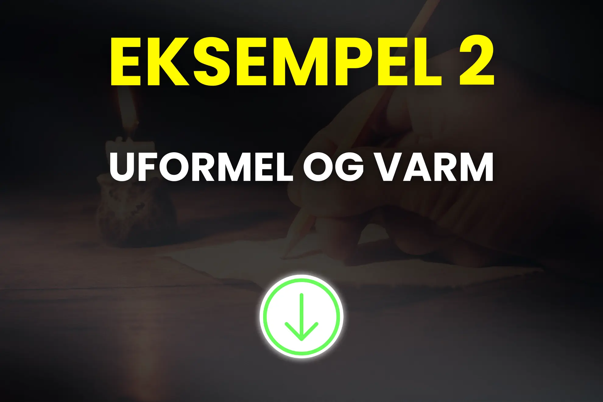 Eksempel på en uformel og varm pensionshilsen