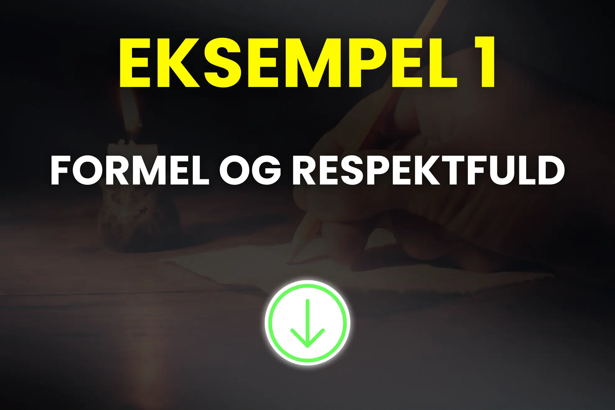 Eksempel på en formel og respektfuld pensionshilsen