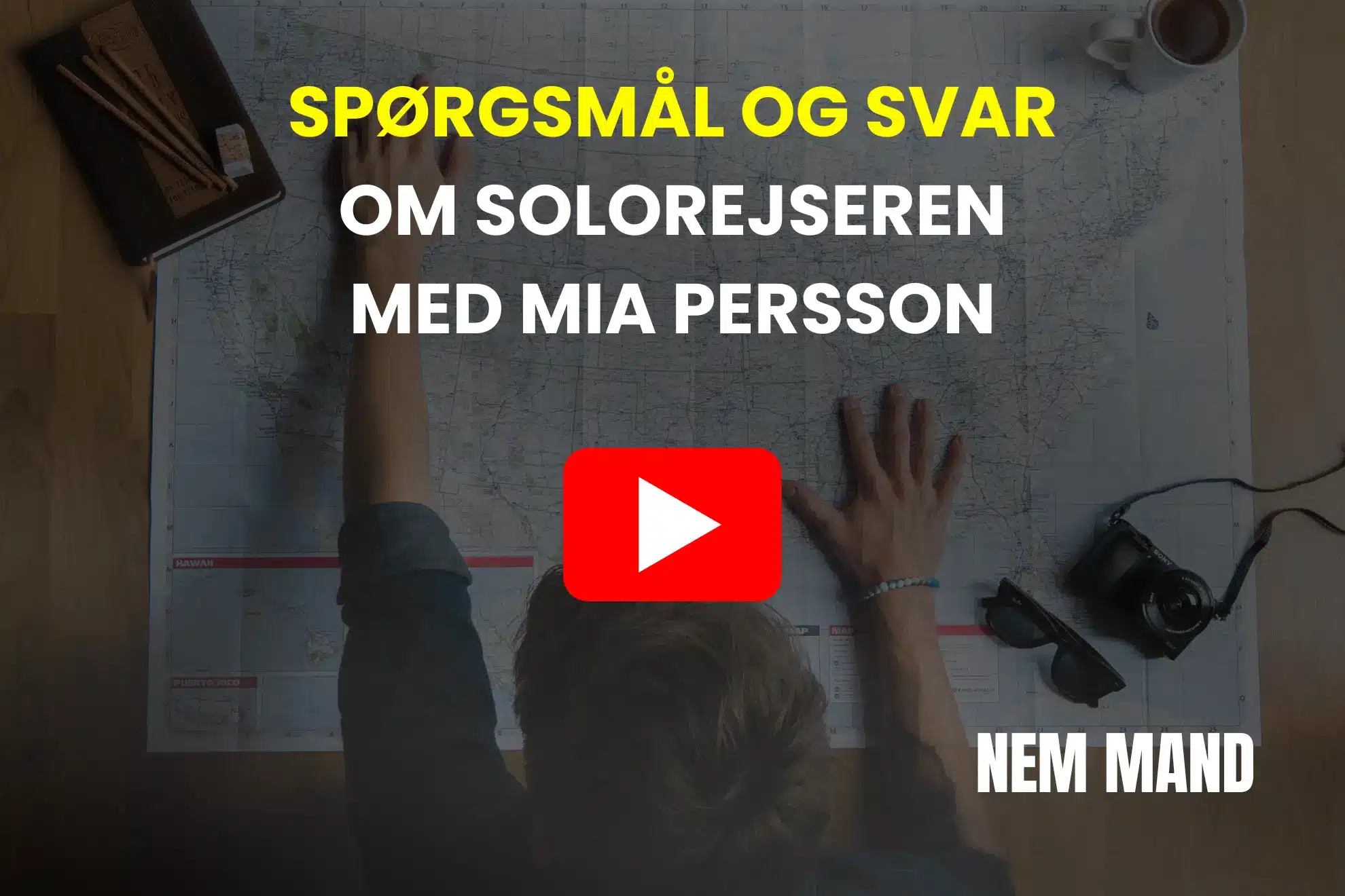 YouTube video med Mia Persson som svarer på spørgsmål om solorejser. Mia har selv været ude på 3 rejser alene og ved lige præcis hvordan man gør