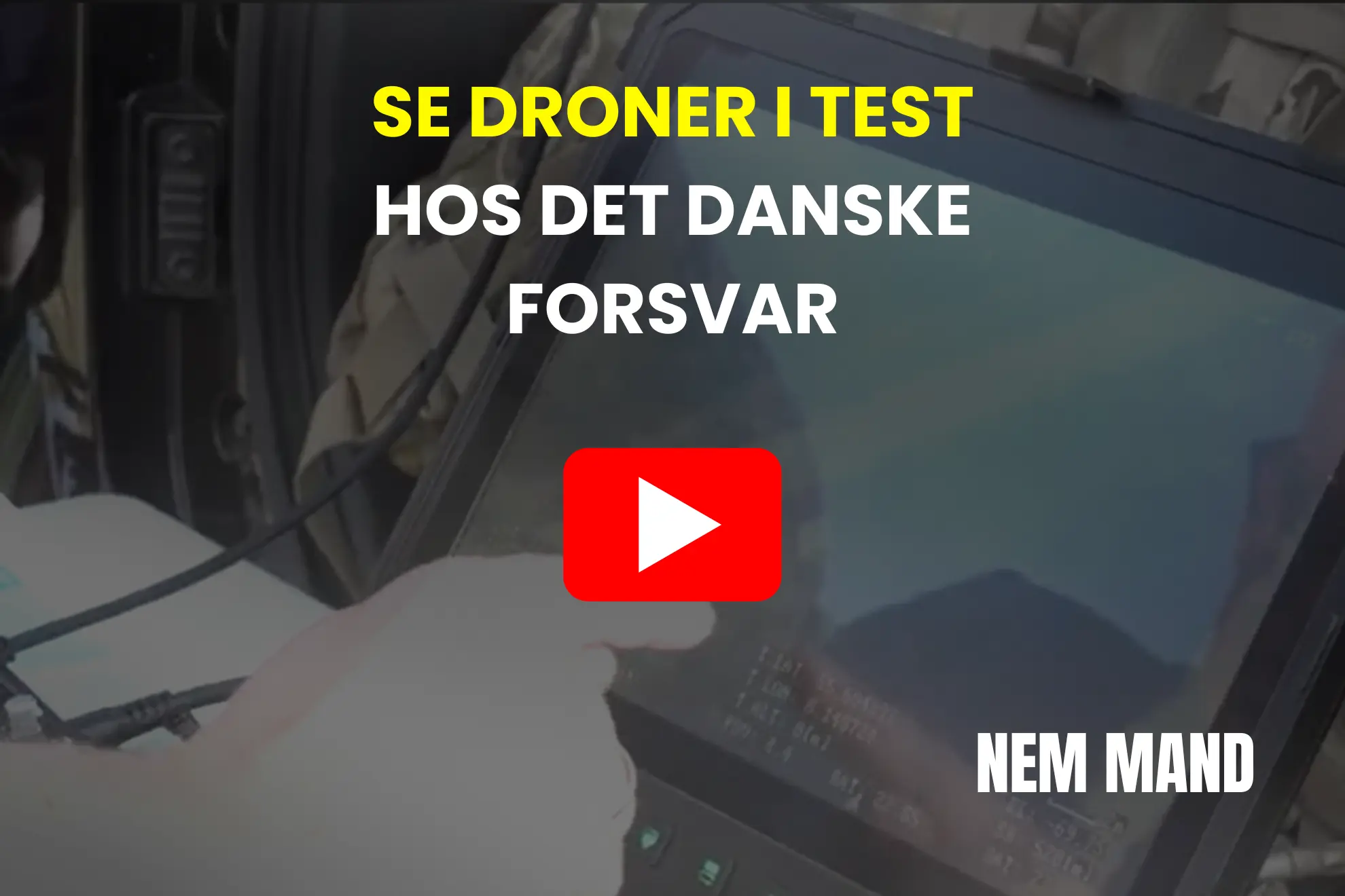 YouTube video af det danske forsvar der tester droner. Det giver læseren et indblik i droner i krig i en dansk kontekst