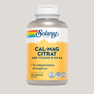 Solaray Cal-Mag Citrat med vitamin D og K2 (150 kap)