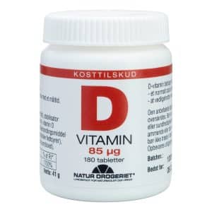 Natur-Drogeriet D-vitamin 85 µg - 180 tabl.