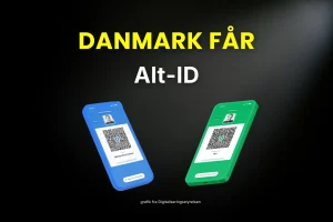 Billede af AltID og digitaliseringsstyrelsens grafik over hvordan det vil se ud - med vores overskrift: Danmark får Alt-ID