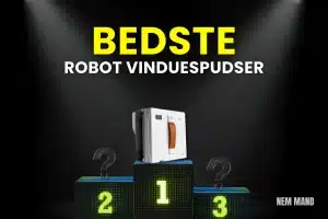 Bedst i test robot vinduespudser placeret som nummer 1 på podie, der viser sammenligning af de bedste robot vinduespudsere til effektiv og automatisk vinduesrengøring