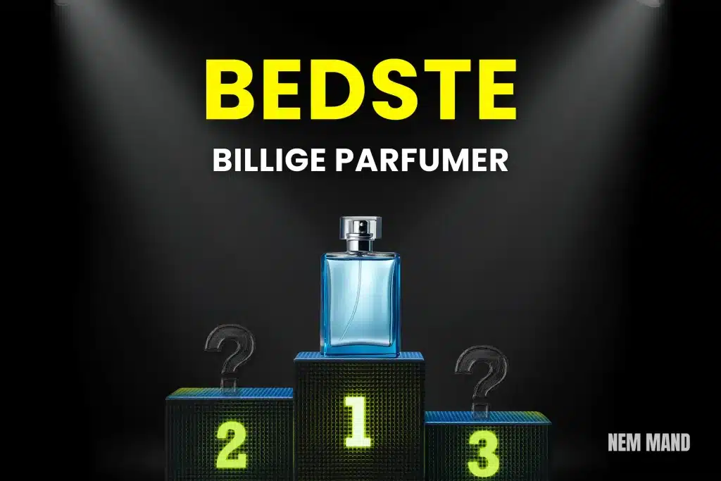 Billede af parfume på præmieplads nr 1. med teksten Bedste billige parfumer