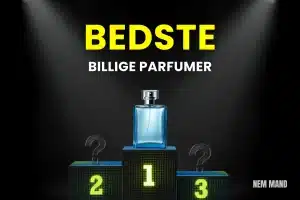Billede af parfume på præmieplads nr 1. med teksten Bedste billige parfumer