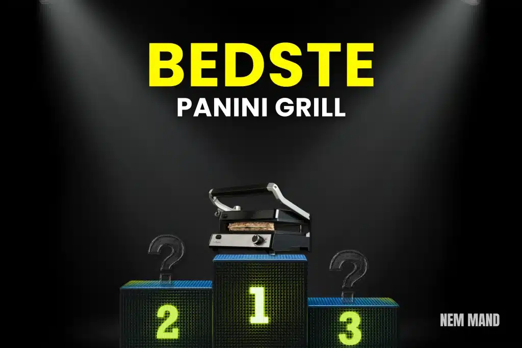 Bedste panini grill rangeret som nummer 1 i bedst i test sammenligning, præsenteret på podie med fokus på alsidig grill og sandwich presser