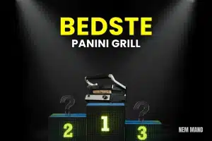 Bedste panini grill rangeret som nummer 1 i bedst i test sammenligning, præsenteret på podie med fokus på alsidig grill og sandwich presser