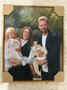 Personligt håndmalet maleri lavet ud fra kundens eget foto